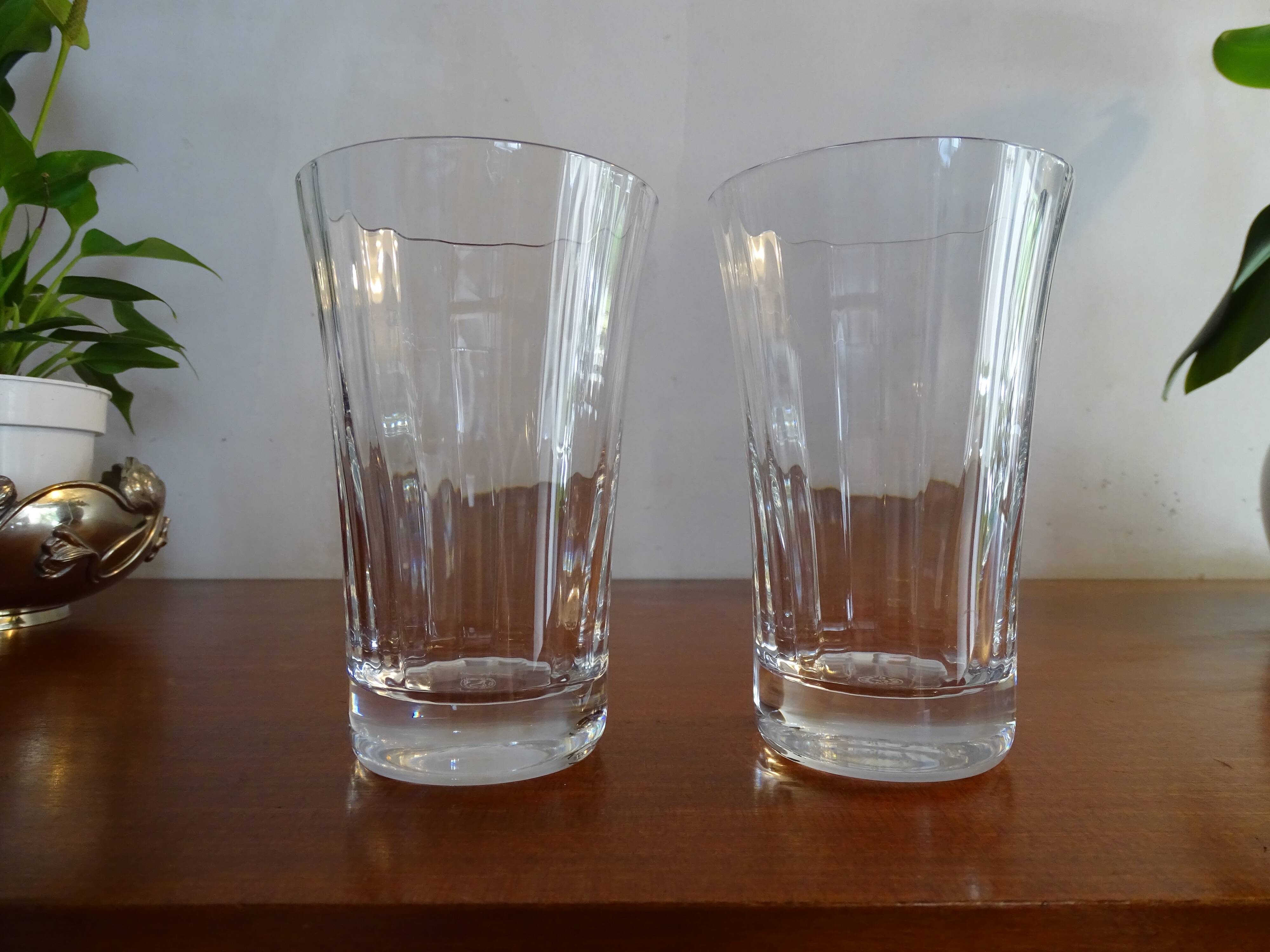 2 verres chopes cristal de Baccarat - Mathias Mille nuits - 14 cm