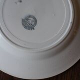 Set of 4 mismatched blue flat plates