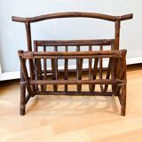 Rattan magazine rack
