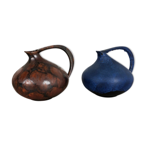 Ensemble de 2 vases de poterie 313 conçus par Kurt Tscherner Ruscha, Allemagne, années 1960