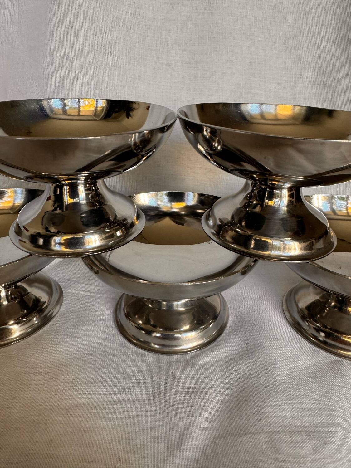 5 coupes à glace en acier inoxydable