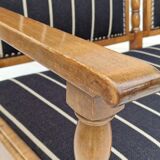 1950s, Scandinavian bench-sofa, ash wood, wool, original condition.