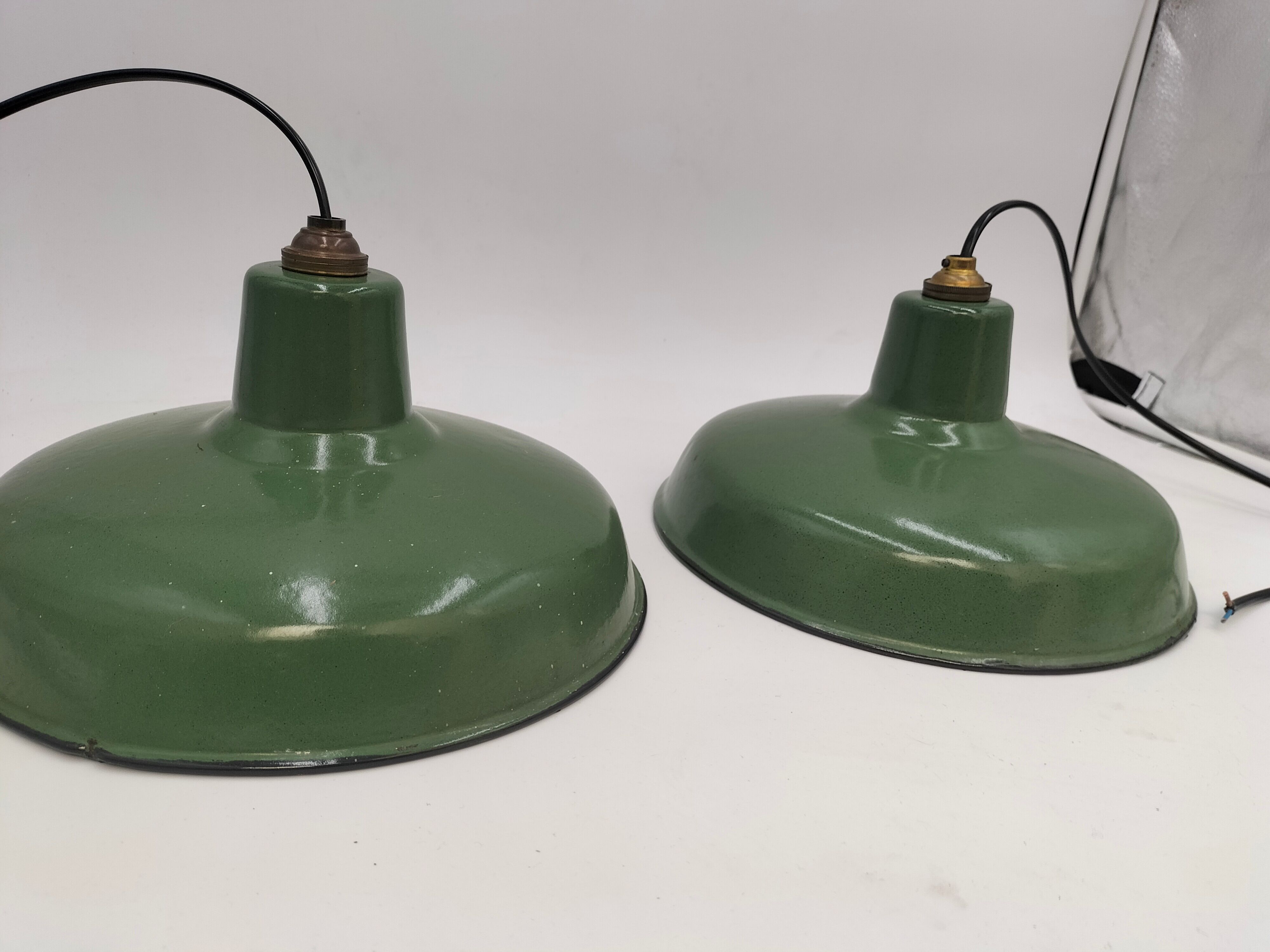 Pair of industrial lamps