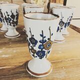 8 mazagrans in glazed stoneware 70s