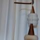 Large suspension boomerang teak , Philips design Louis Kalff ( 114 cm )