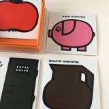 Set of 8 humorous vintage coasters