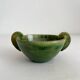 Antique green glazed ceramic bowl with handles, Tamegroute type