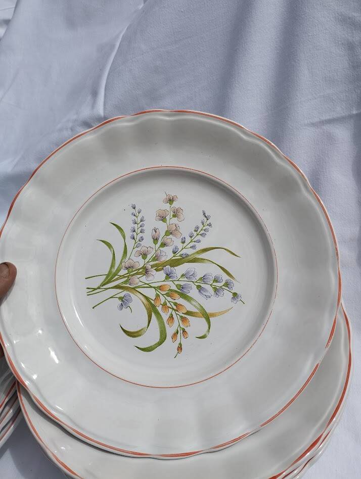6 deep plates – Capôa earthenware – vintage Portuguese