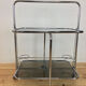 70s chrome folding dessert, smoked glass bar