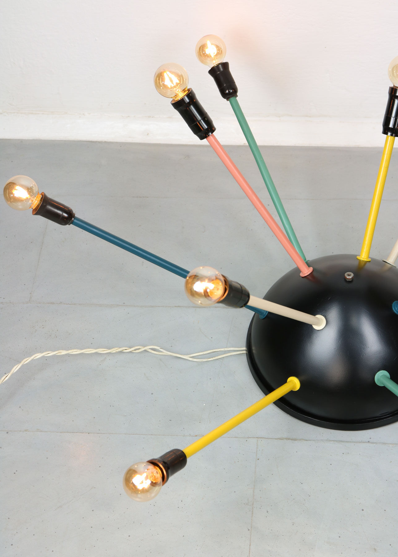Mid-century Colourful Sputnik Chandelier, 50s