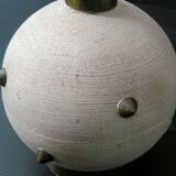 Vintage ball lamp 1950 ceramic & brass