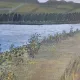 French Seine River Landscape Oil Painting