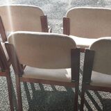 5 contemporary design chairs in curly wool