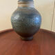 Enamelled stoneware ball vase