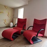 Ligne roset zen armchair with footrest