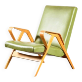 Fauteuil en skaï vert