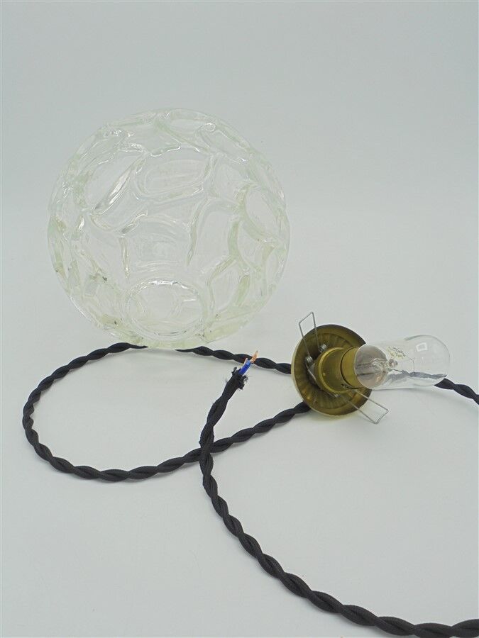 Glass ball pendant light