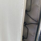 Vintage leather tubular chrome arm chair
