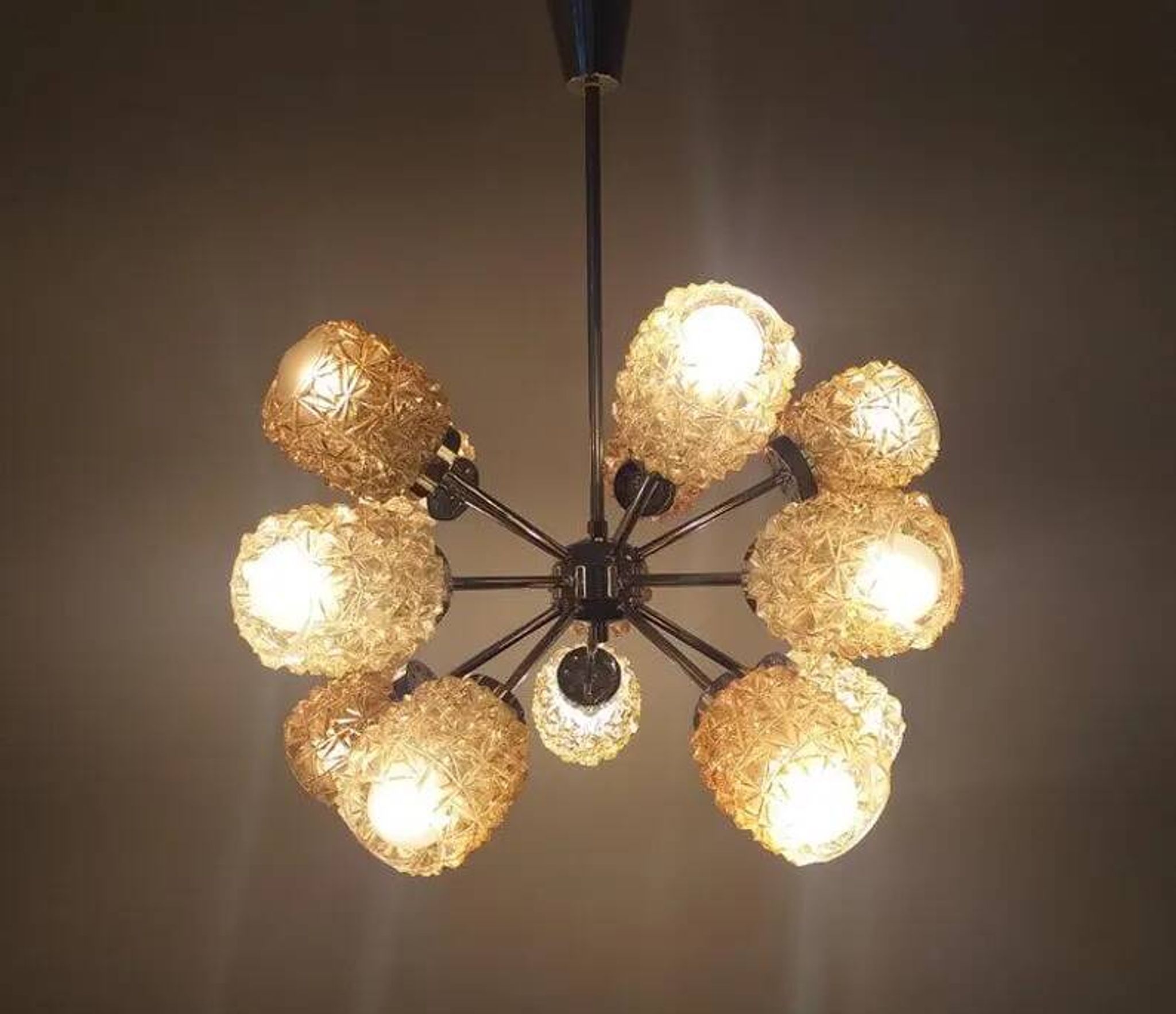 Midcentury Atomic Sputnik Chandelier, Germany, 1970s