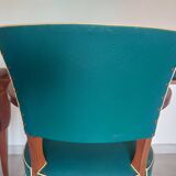 pair of green bridge armchairs