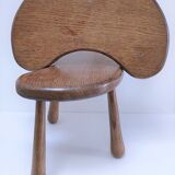 Pair of tripod stools feet solid wood solid wood vintage design