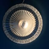 Plafonnier rond en verre ciselé