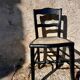 Small black antique chair