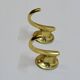 Gold-Colored Anodized Aluminum Coat Hooks, 1950s, Set of 2