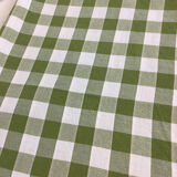 Vintage tablecloth Scottish style green white