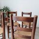 Set of 4 antique mountain chairs in the style of Charlotte Perriand