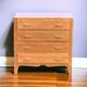 Commode vintage chêne brut massif 1950