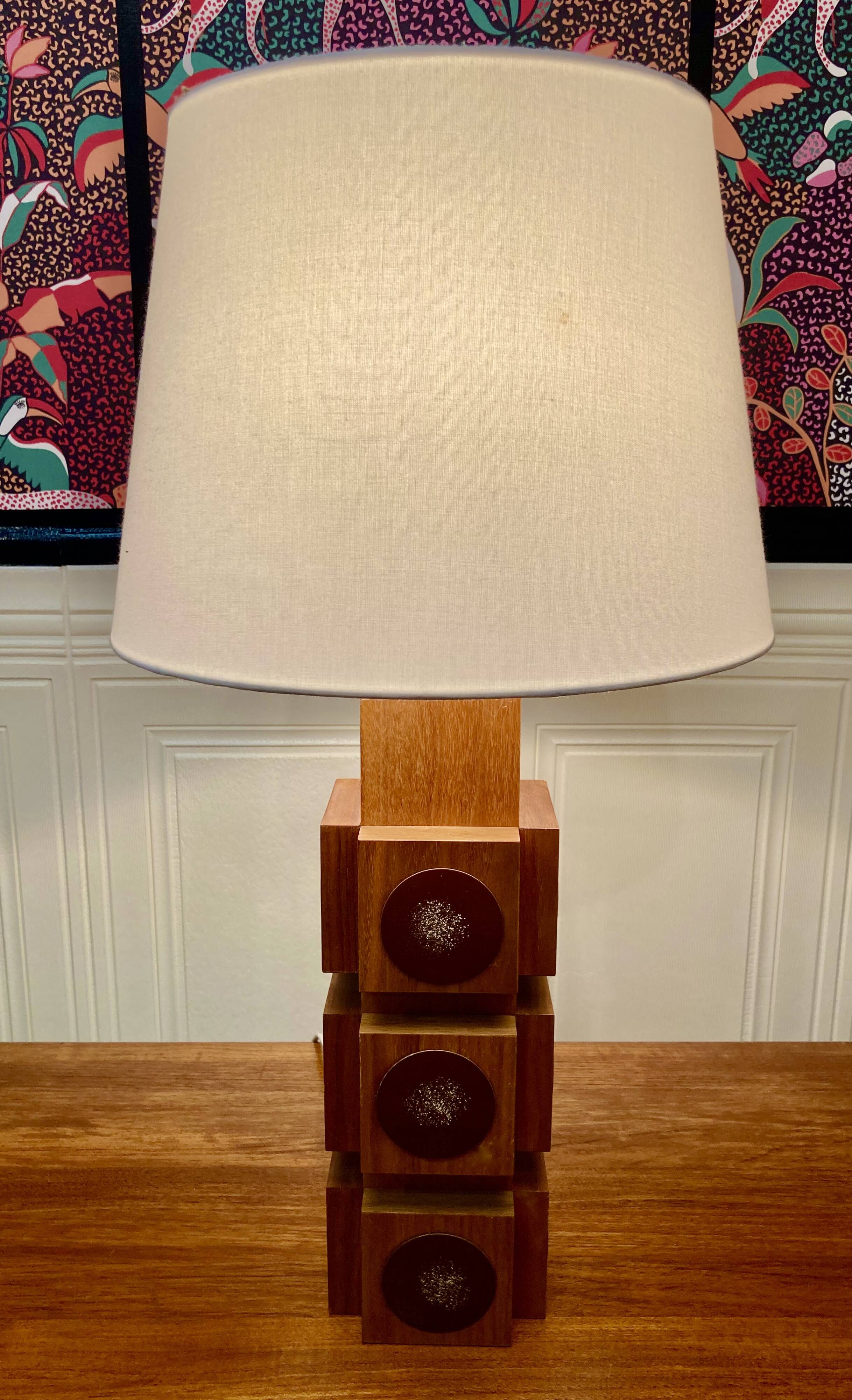 Teak lamp scandinavian design 1950