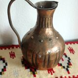 Copper vase with plastic insert, vintage from the 1960s