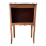 Table de chevet en bois et blanc vintage