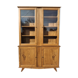 Display cabinet, solid oak, 1970s.