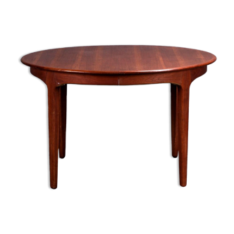 Dining table scandinavian design 1960s teak, with 3 extensions in the same wood