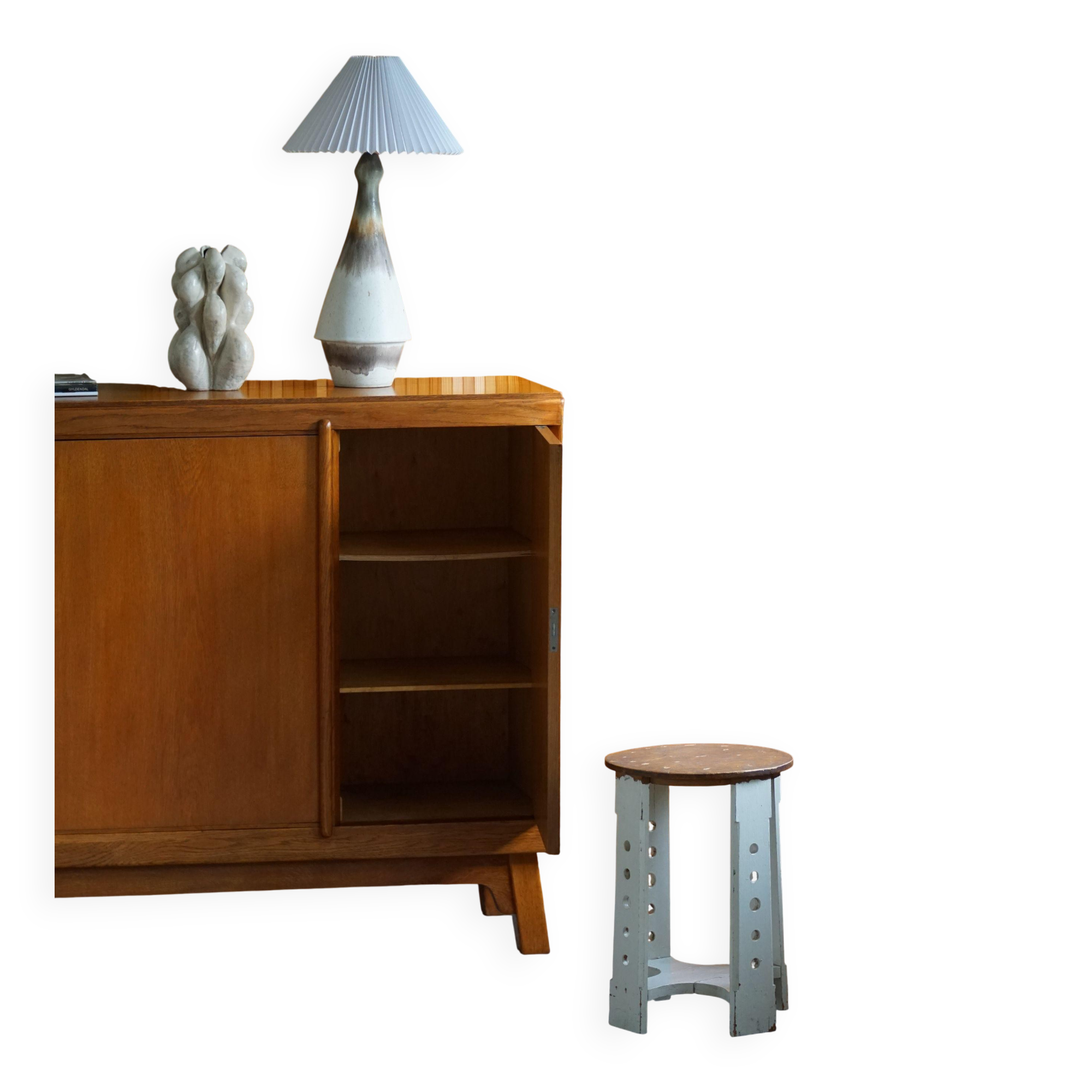 Mid-century buffet/enfilade in teak and oak, Danish cabinetmaker, 1960s