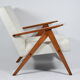 Vintage armchair VAR, restored, 1960s, beige, teak