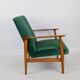 Méridienne vintage en velours vert, années 1970