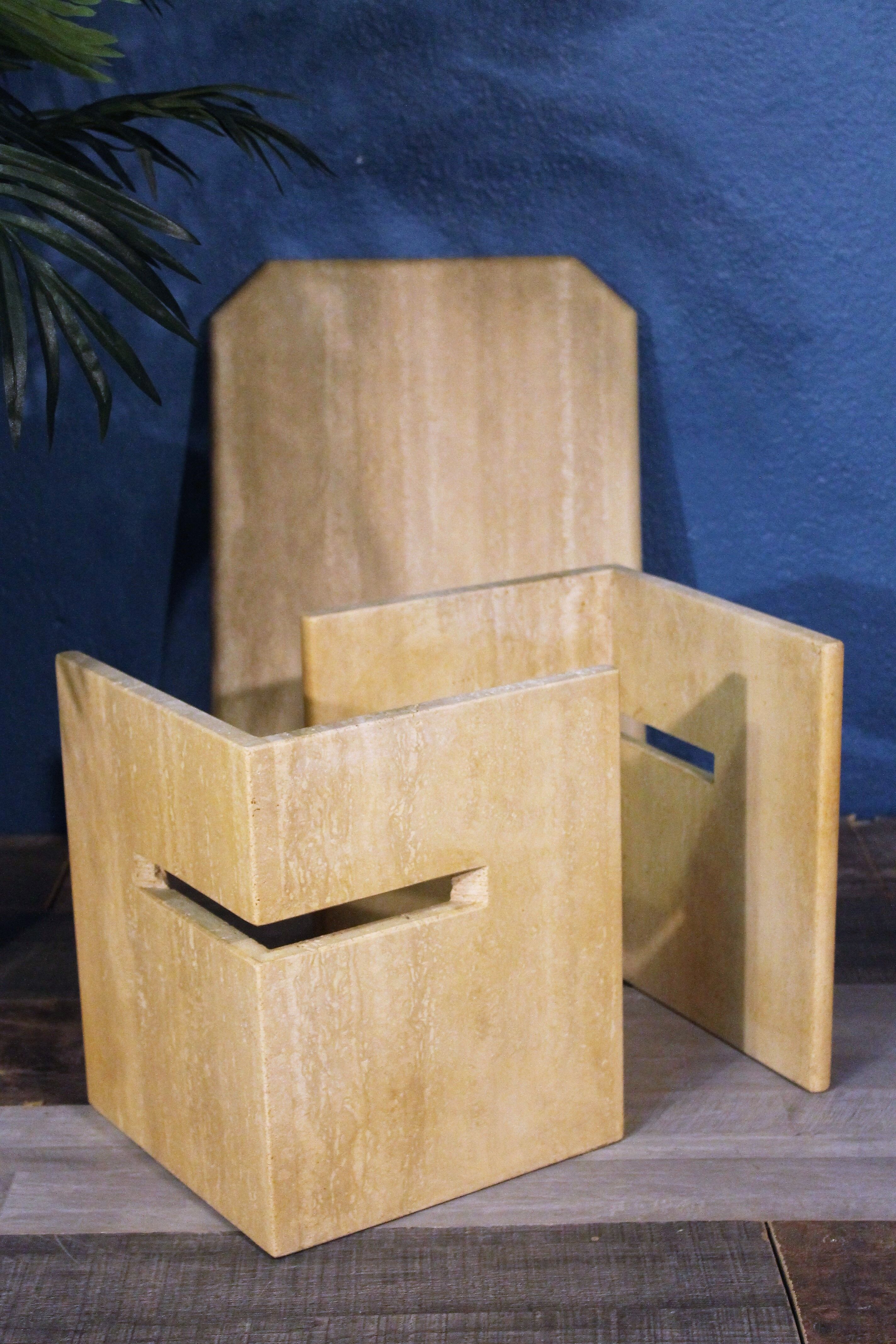 Travertine side table 1960