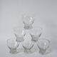 set of 6 wine glasses in chiseled glass 1960 9 X 8 cm