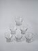 set of 6 wine glasses in chiseled glass 1960 9 X 8 cm