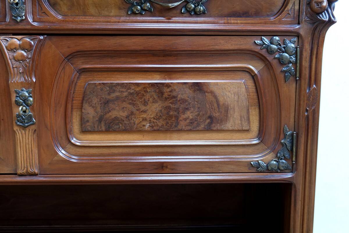 Walnut Sideboard, Art Nouveau – 1900