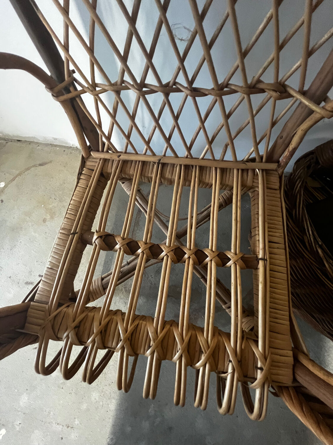 Children's rattan armchair