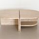 Italian midcentury travertine marble coffee table of two pieces, 1970s