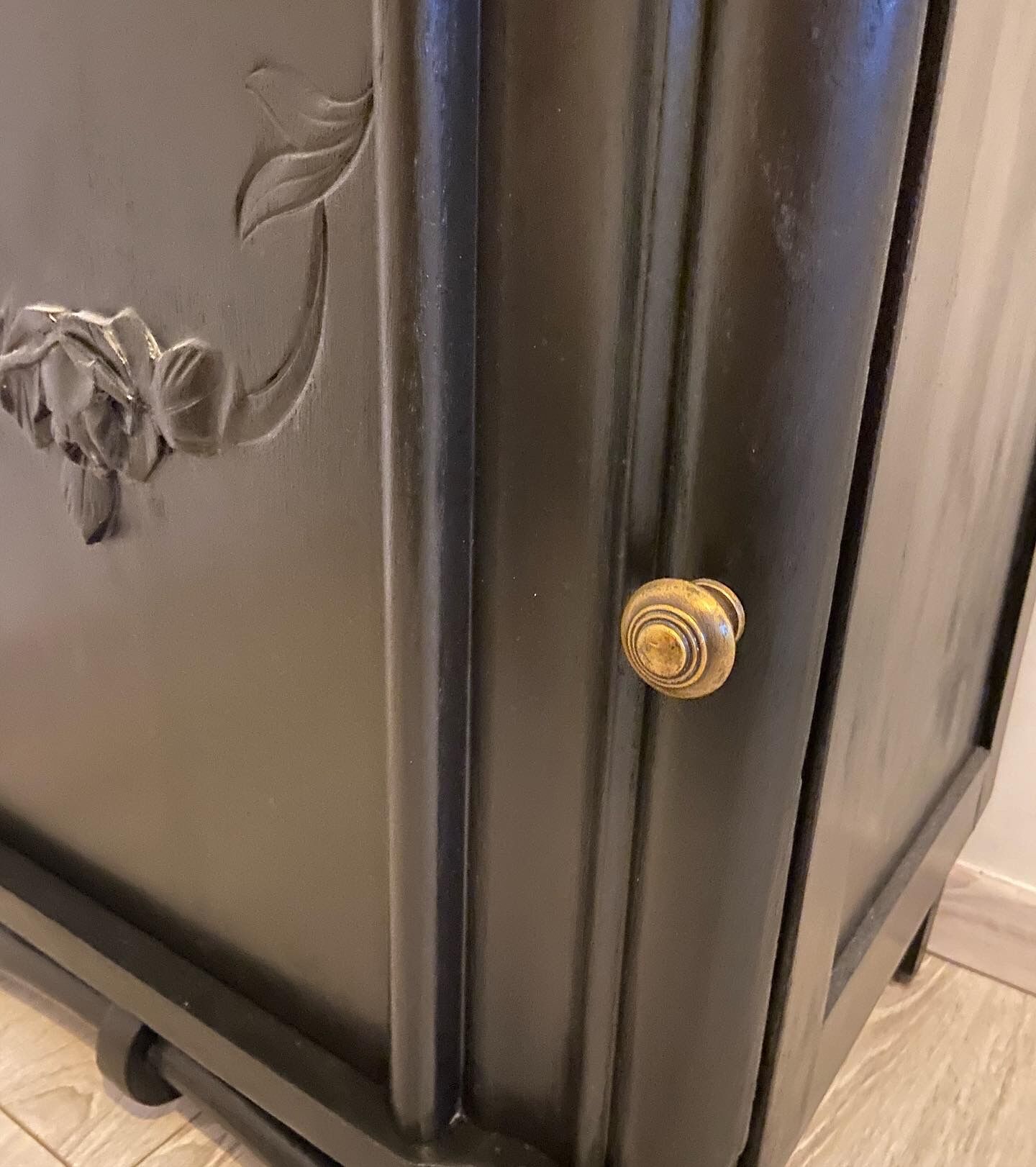 Black Art Deco bedside table