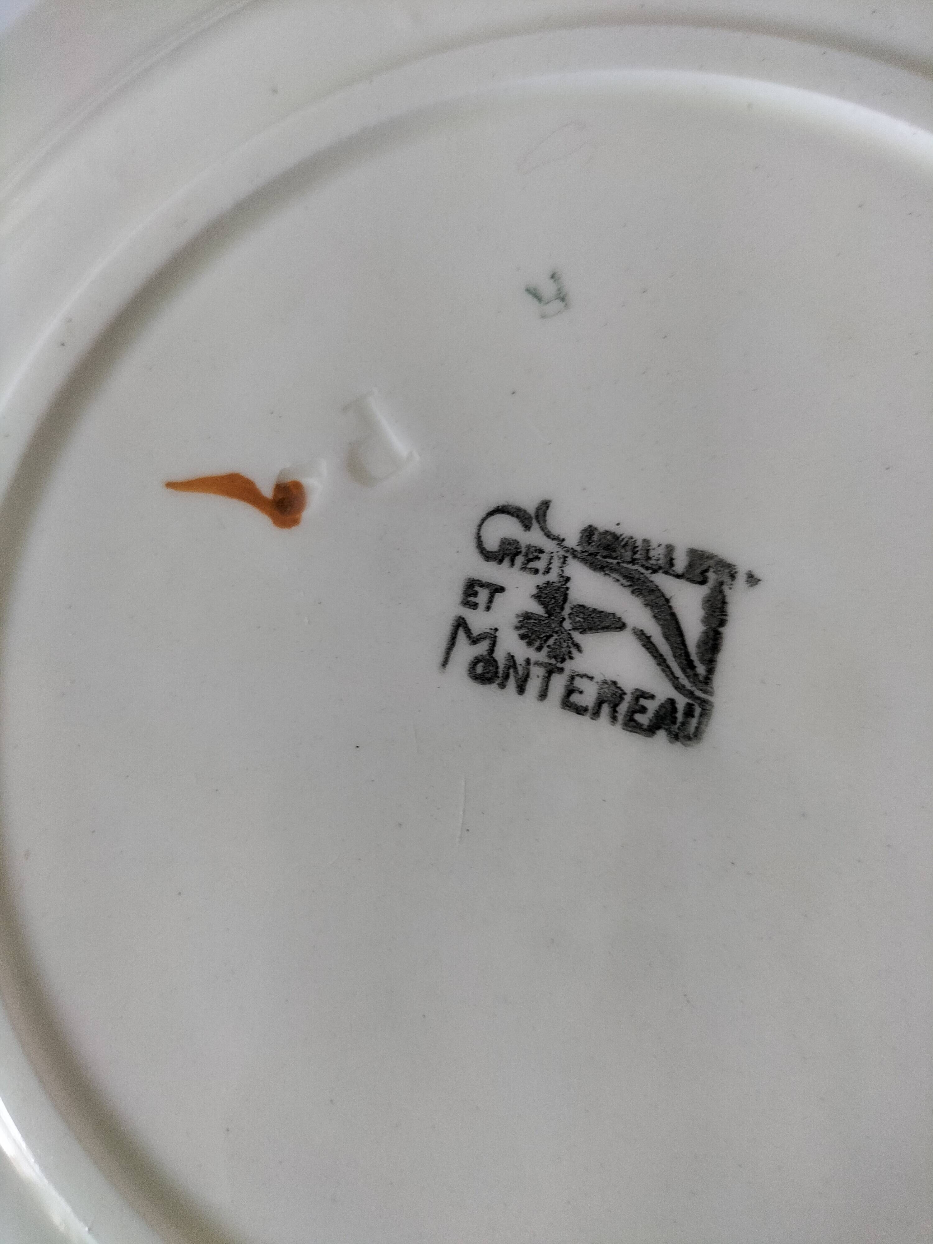 Set of 5 soup plates – Creil & Montereau – Œillet model