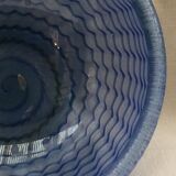 Glass cut several colors, dominant blue