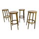 4 bar stools Baumann wood 60s bistro