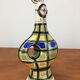 50s André L'Helguen ceramic rooster bottle for Keraluc Quimper